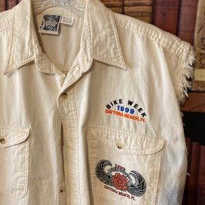 Vintage Daytona Beach Bike Week 1999 Ride Free‎ sleeveless shirt